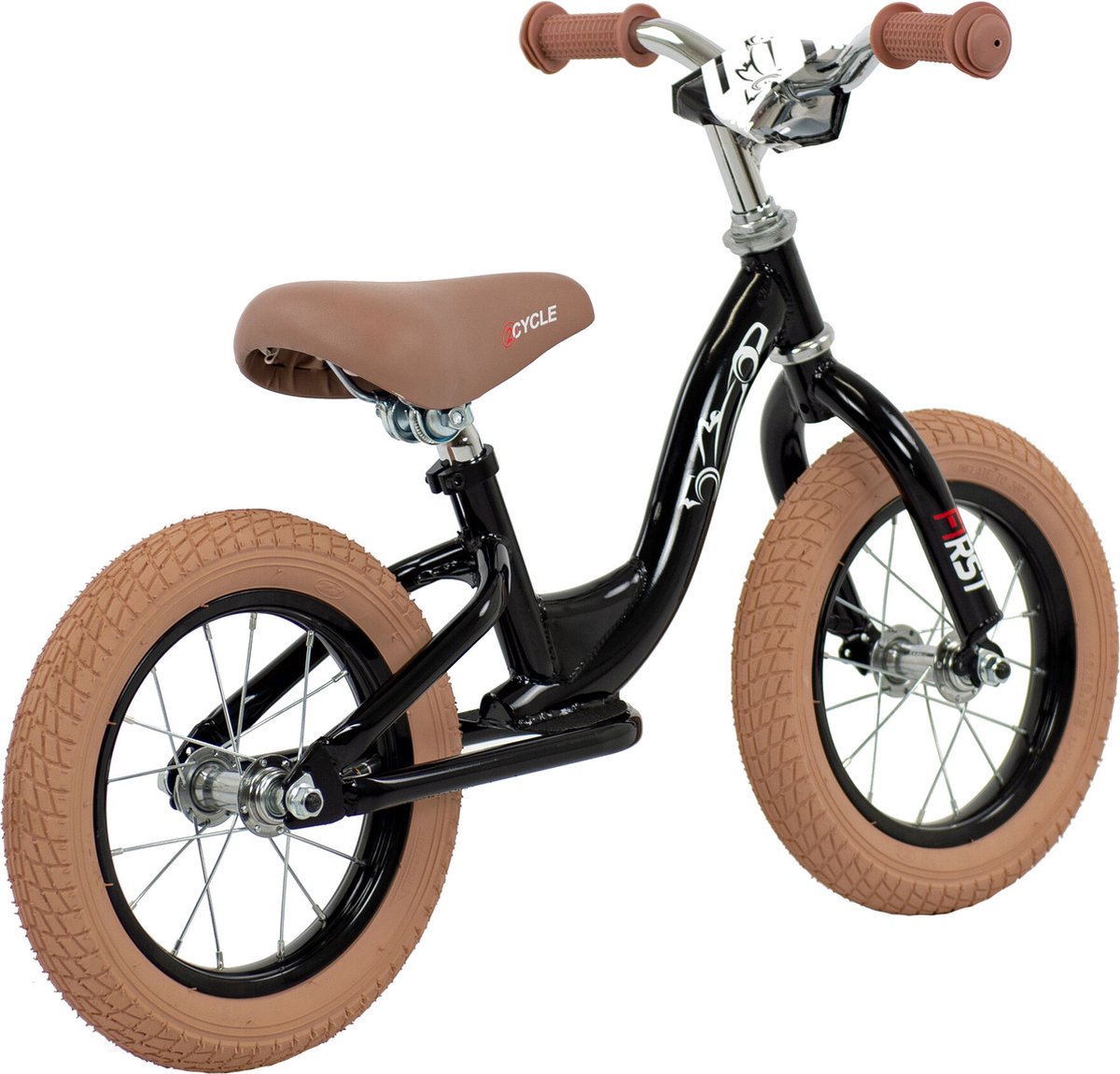 2Cycle - Draisienne - First - Pneumatiques - Zwart - Draisienne 2 ans - Balance