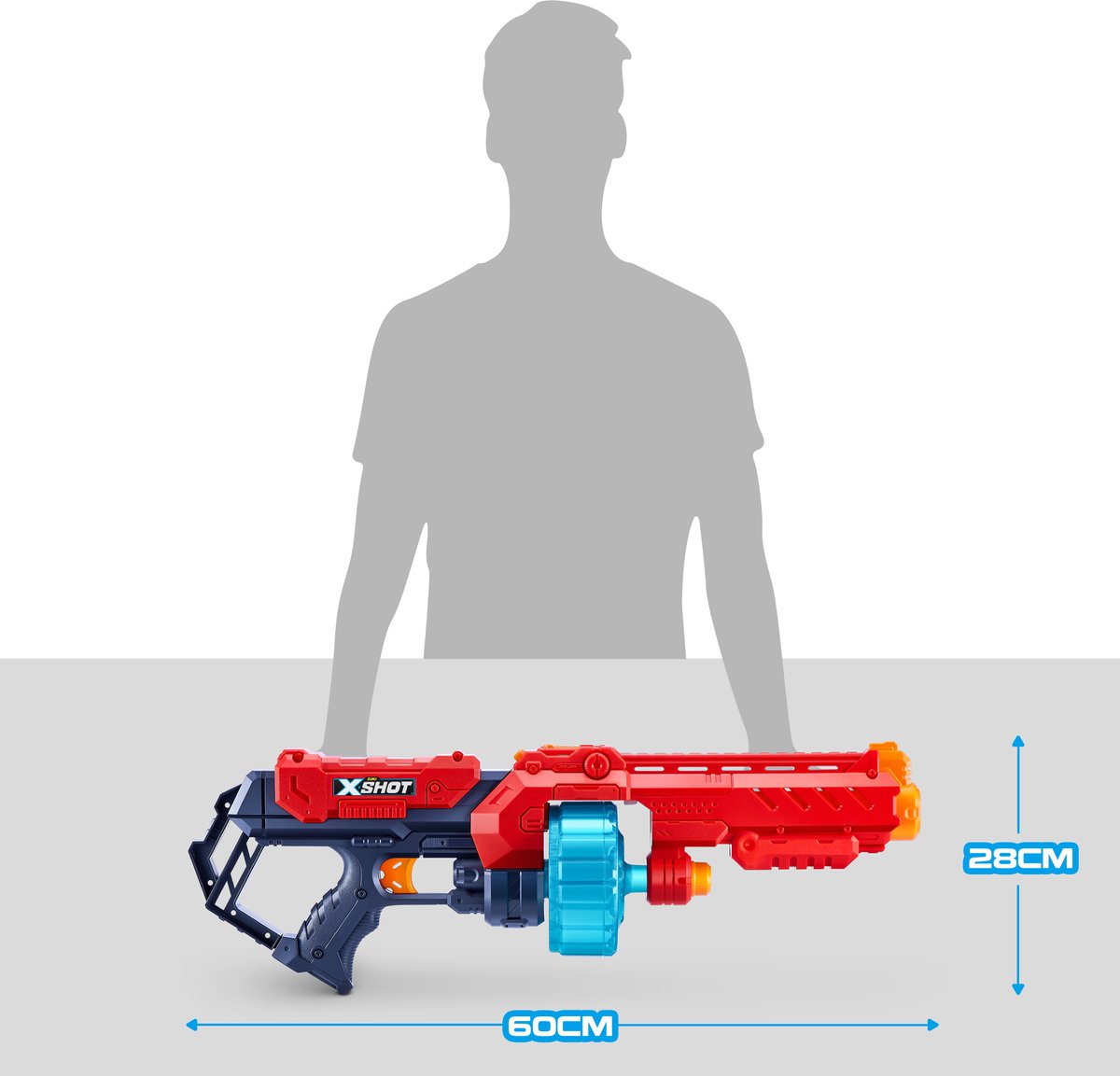 ZURU X- Shot Excel Turbo Fire Blaster - Blaster jouet - 48 fléchettes