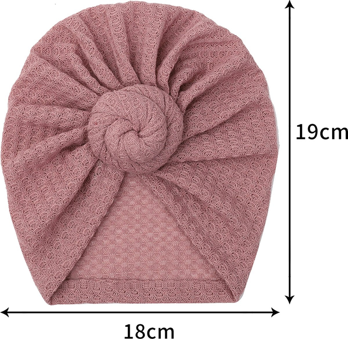 2 Pièces - Turban Bonnets Bébé Filles - Rose Taupe - 6-18 mois