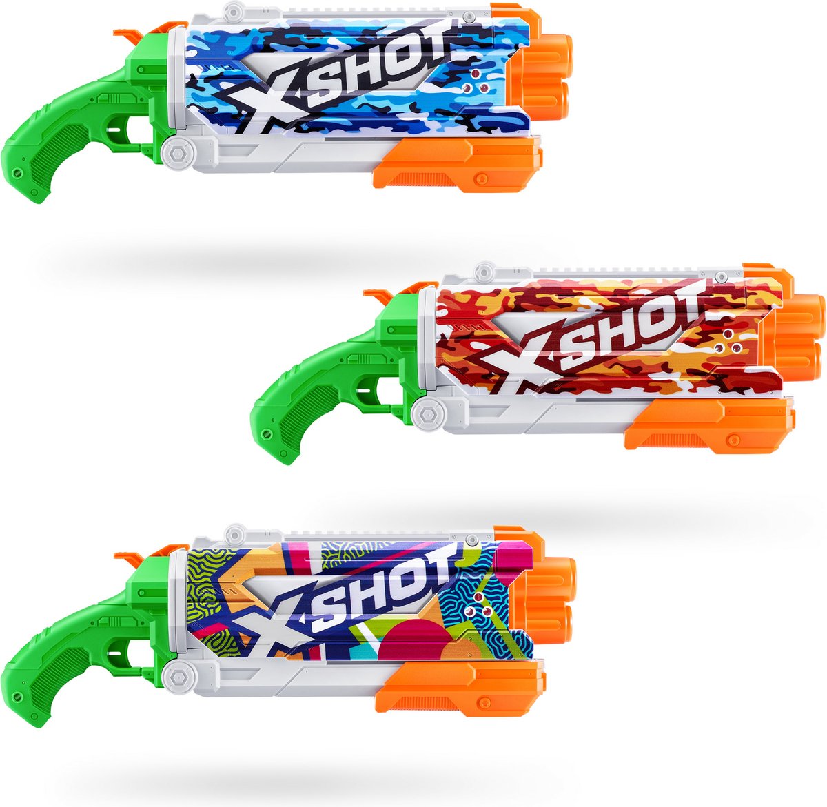 ZURU X- Shot Pistolet à eau à remplissage Fast Skins Pump Action, 500 ml