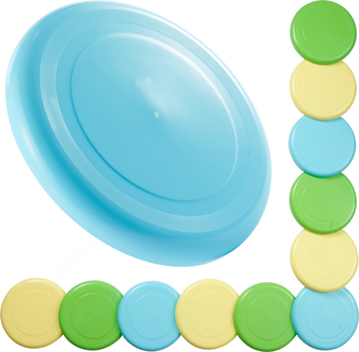 12 Frisbees colorées - Choix de couleurs vives, soucoupes volantes - Amusement idéal pour les adultes et les enfants.