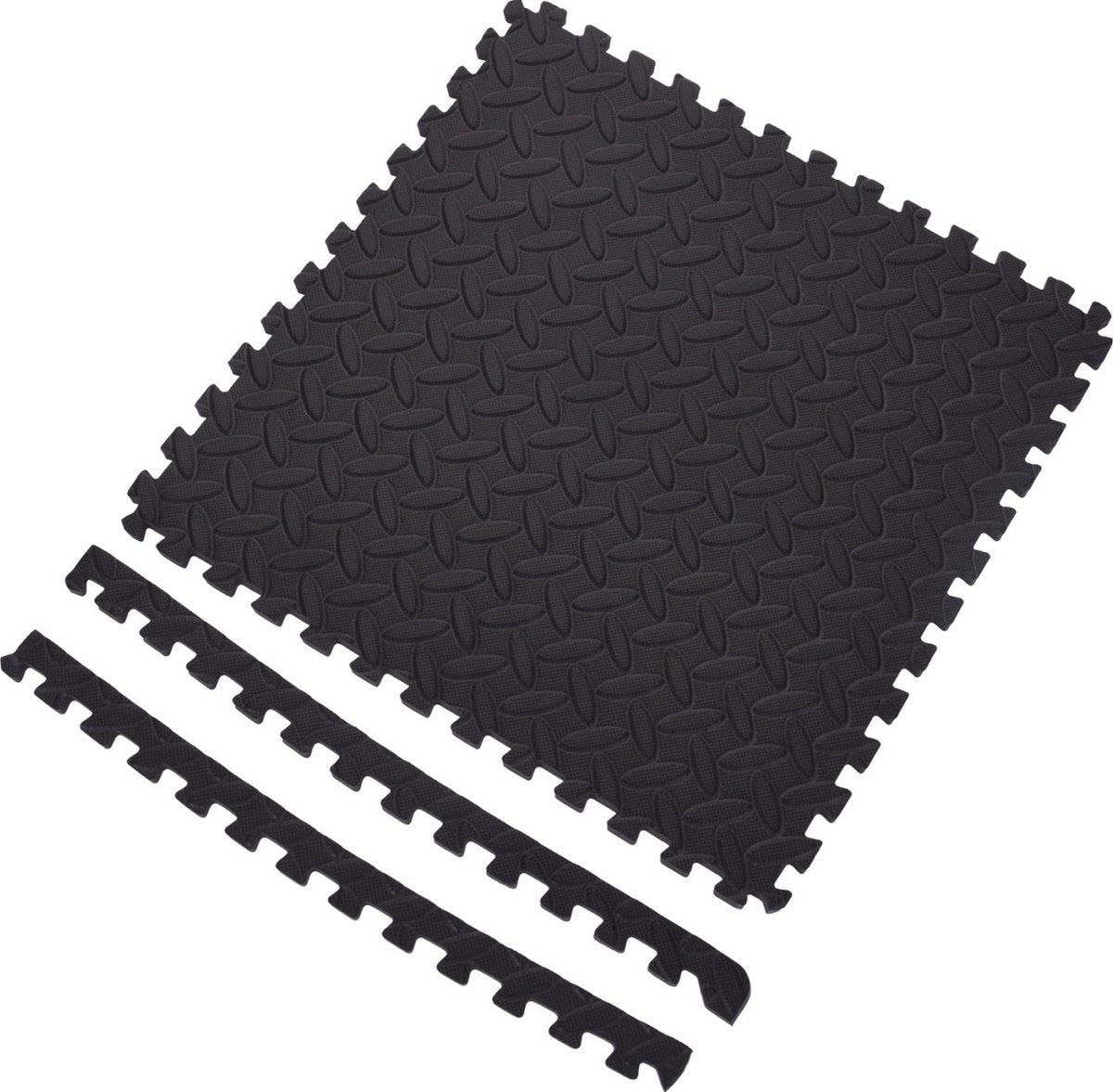 6x Tapis de sol en mousse / carrelage piscine noir 40 x 40 cm - Lave-linge - Fitness - Multifonctionnel