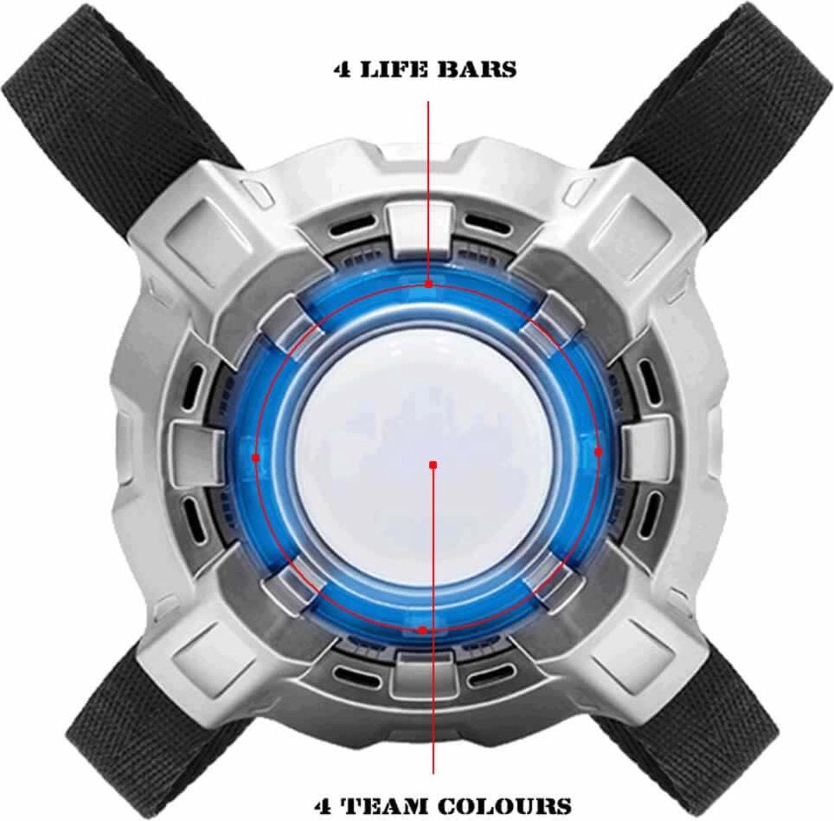 4 Pistolets laser rouge/vert + 4 Cardigans - KidsTag Lasergame set avec 4 laserguns pour enfants