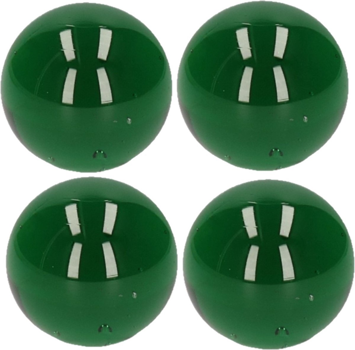 4x morceaux de marbre vert 6 cm - Bonken - Mega grosses billes speelgoed