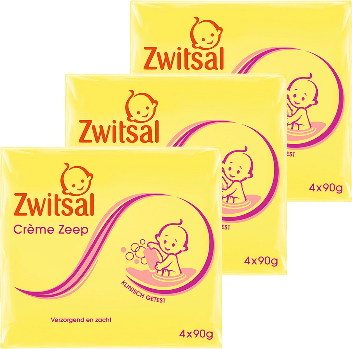 Zwitsal - Savon Crème - 12 x 90g - Pack discount