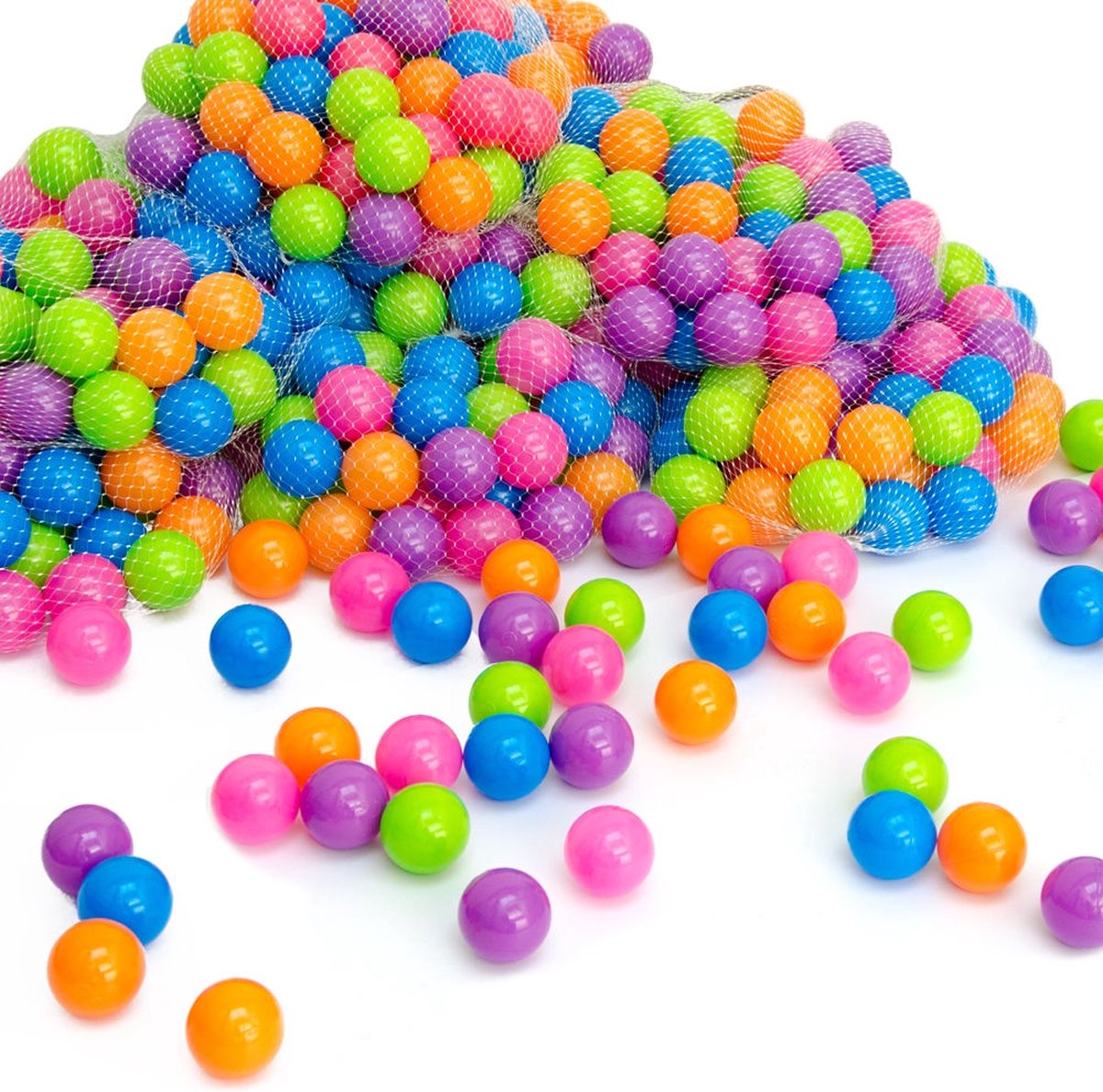 200 balles de bain boule 5,5cm couleurs pastel