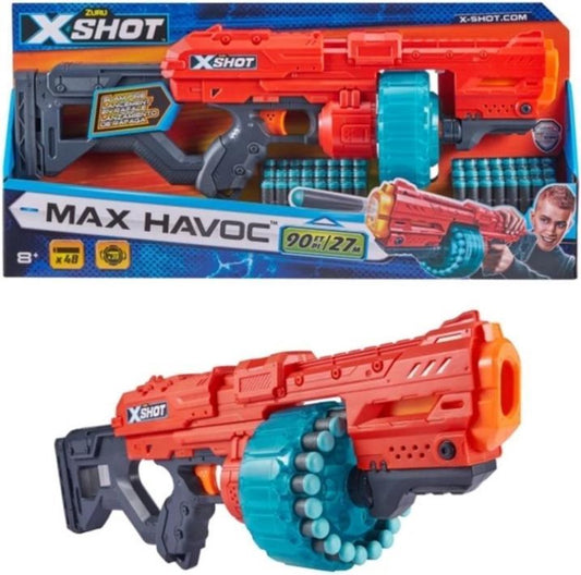 zuru Xshot - max havoc 90pi/27m - fléchettes x 48