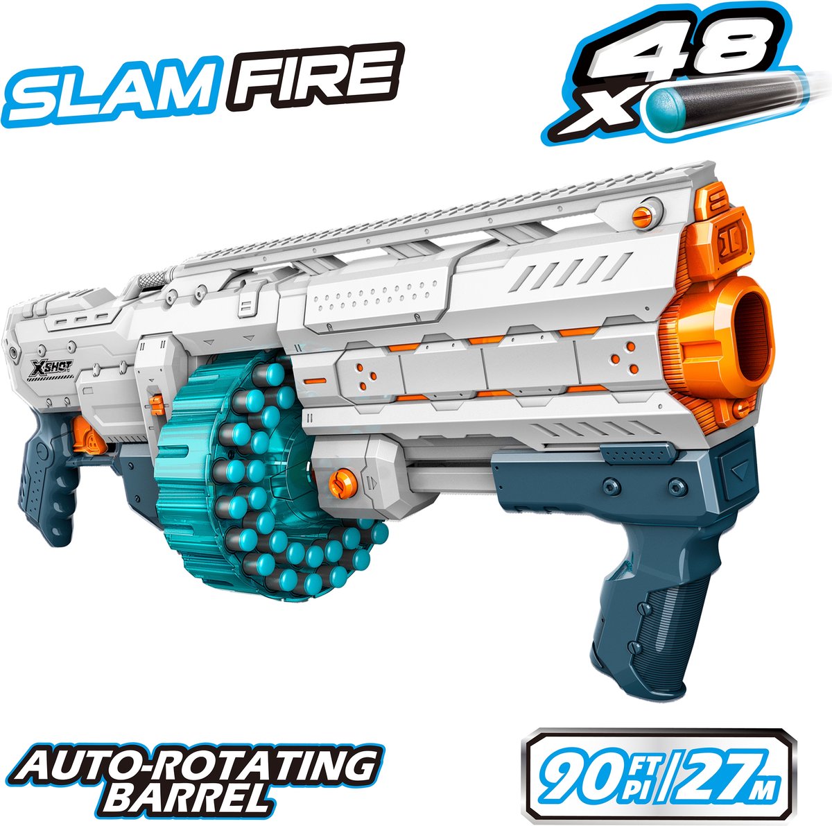 ZURU X- Shot Fortress - Blaster - 48 fléchettes