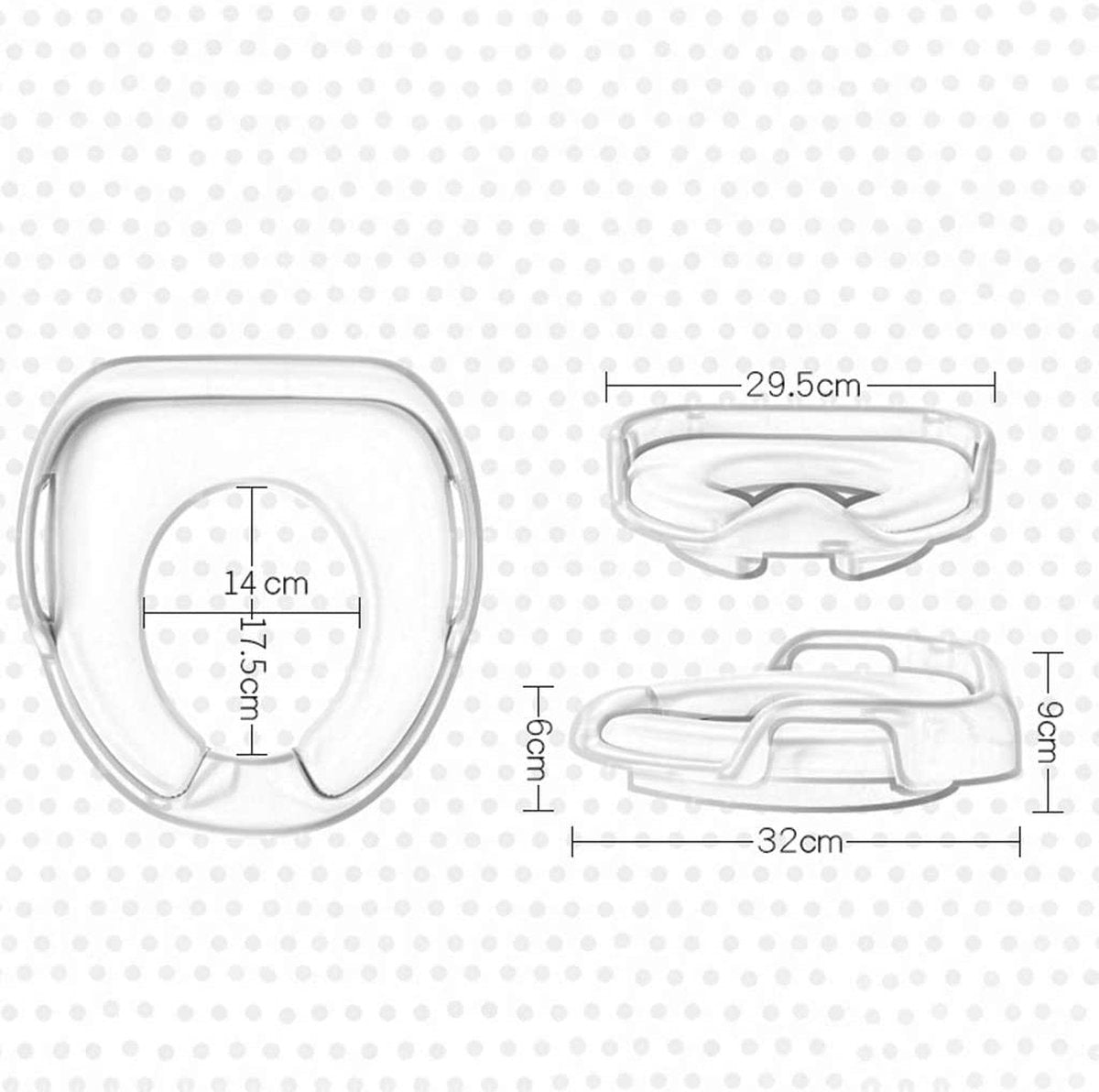 Abattant WC universel pour enfants - Abattant WC enfant - Réducteur WC - Abattant WC portable avec poignées - Antidérapant - Wit