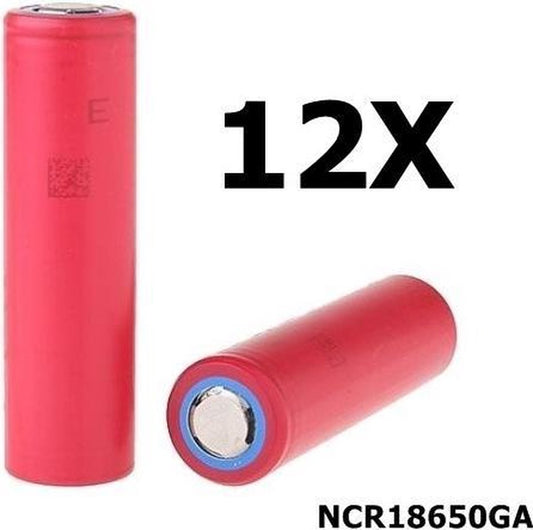 12 pièces - dessus plat - Sanyo NCR18650GA 18650 Li-ion 3500mAh