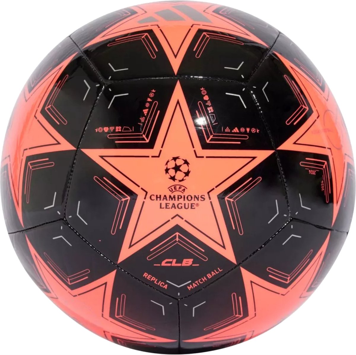 adidas Ball de Club de la Champions League de l'UEFA IX4064, Unisexe, Zwart, Ballon de Football, Taille: 3