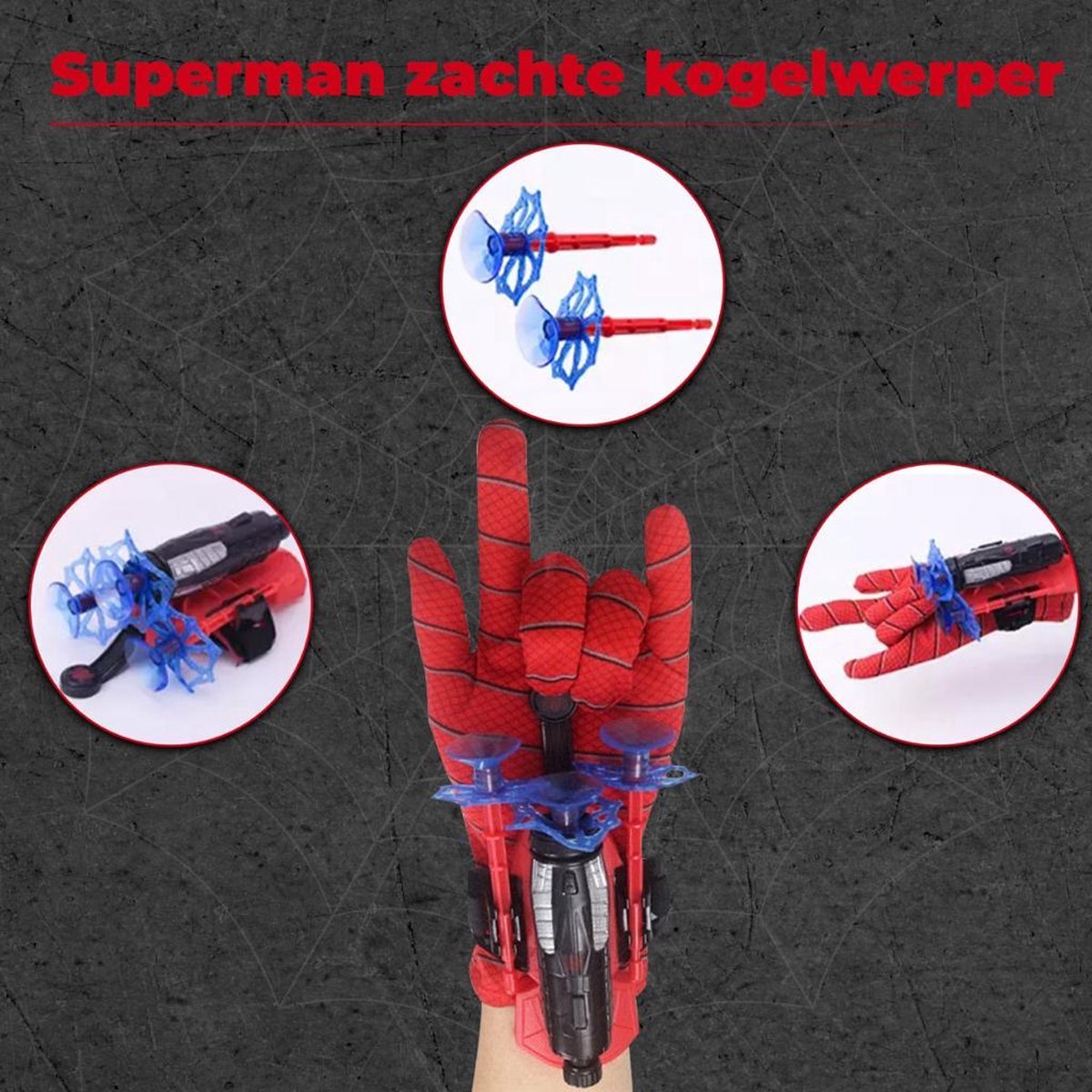 2X Web shooter - Basé sur Spiderman - Gants - Lanceur - Jouets - 2 pièces - Pour deux mains