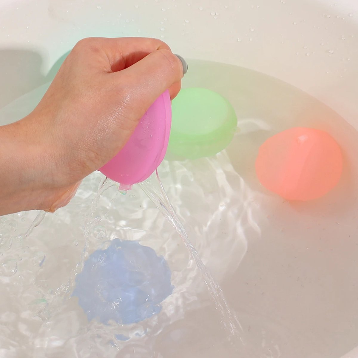 30 PIÈCES Ballons à eau réutilisables - Ballon à eau rechargeable auto-scellant - Jouets à eau Boule à éclaboussures d'eau