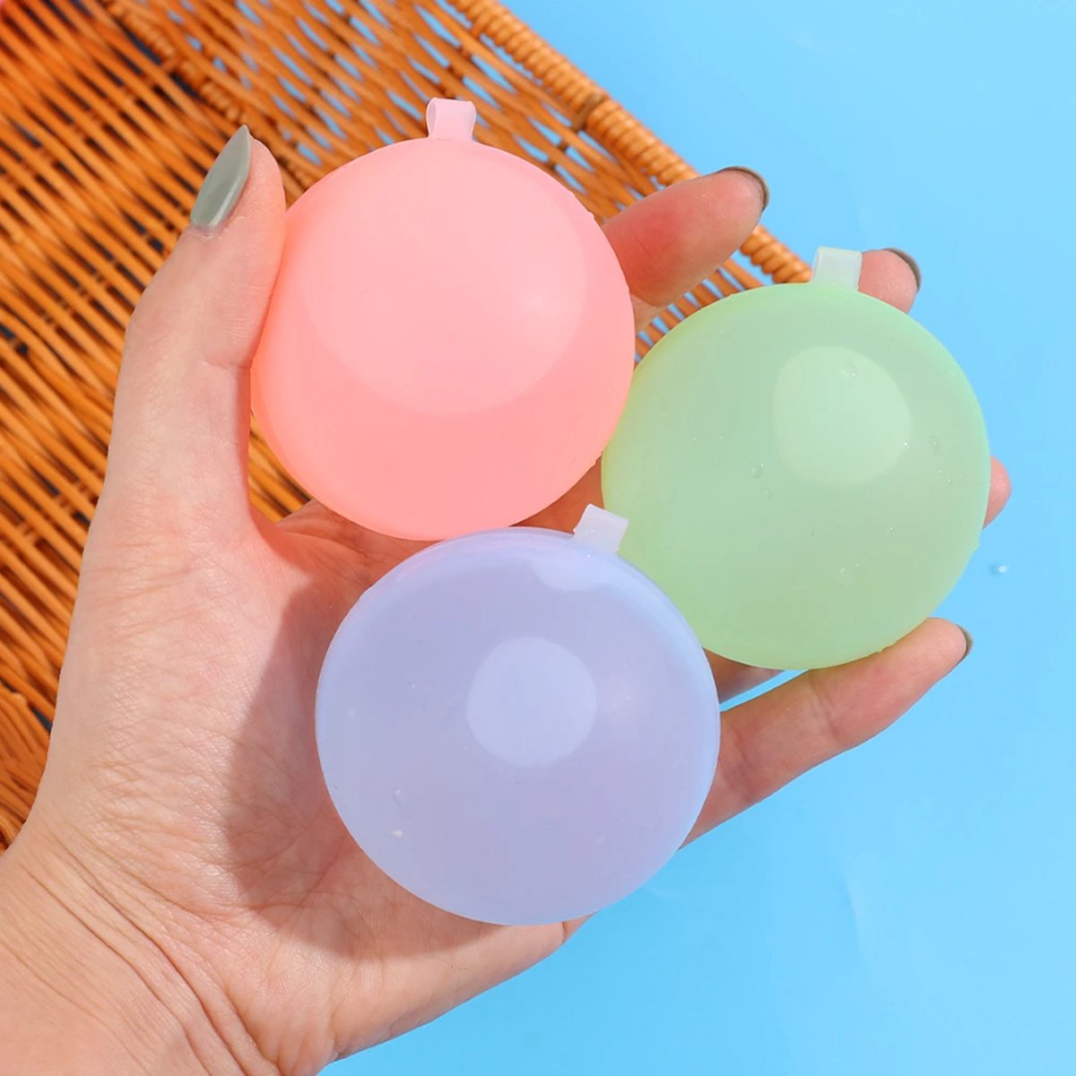 30 PIÈCES Ballons à eau réutilisables - Ballon à eau rechargeable auto-scellant - Jouets à eau Boule à éclaboussures d'eau