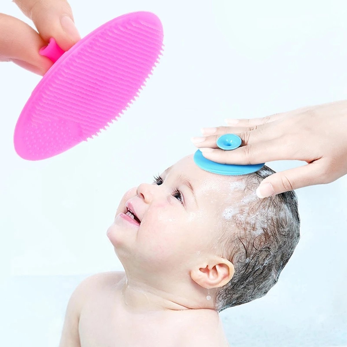 Accessoires de soins Bébé , peigne à graisse pour tête fœtale, peigne doux pour le bain de Bébé , nettoyage des Cheveux du nouveau-né, fournitures de massage de tête en Siliconen Bébé