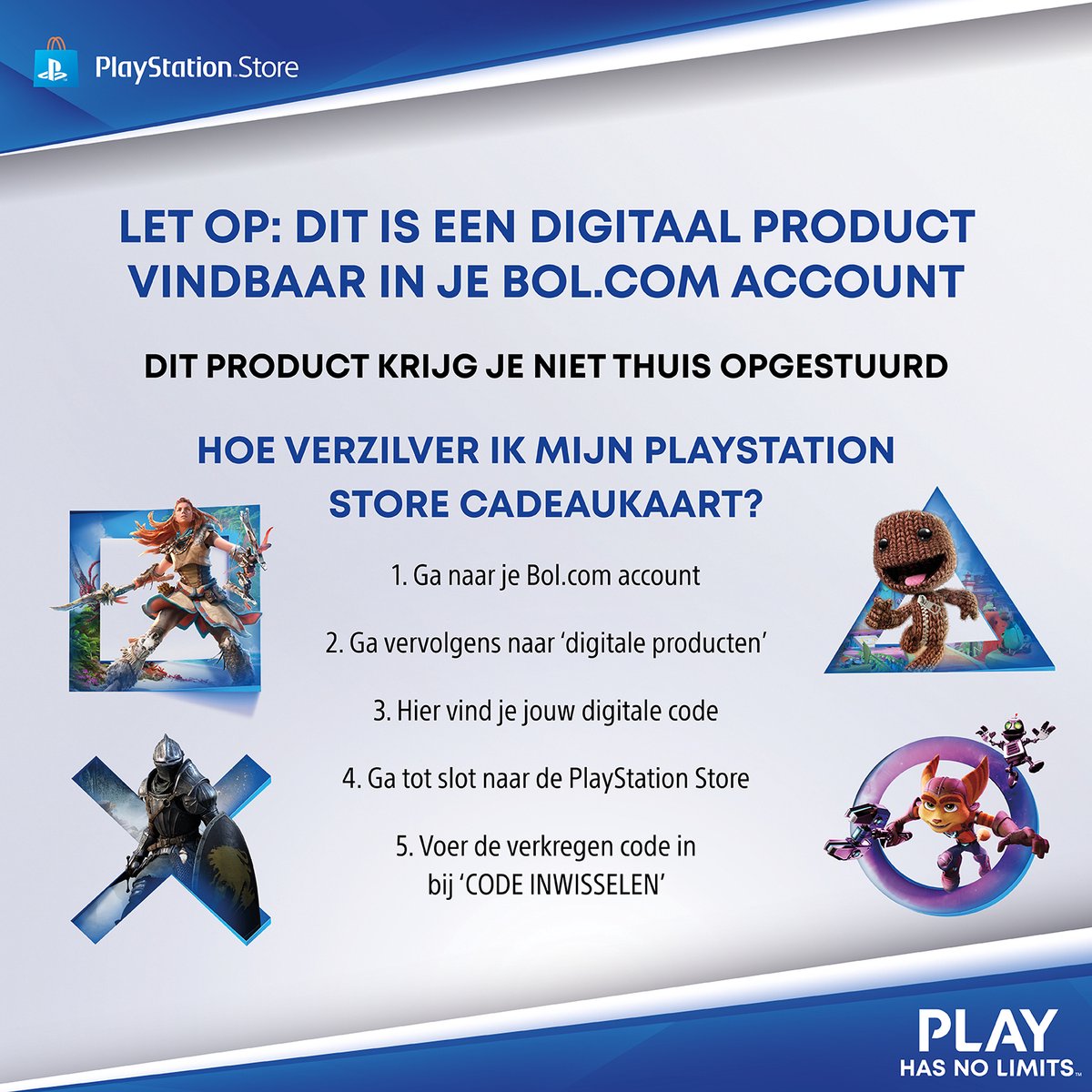 100 euro PlayStation Store tegoed - PSN Playstation Network Kaart (NL)