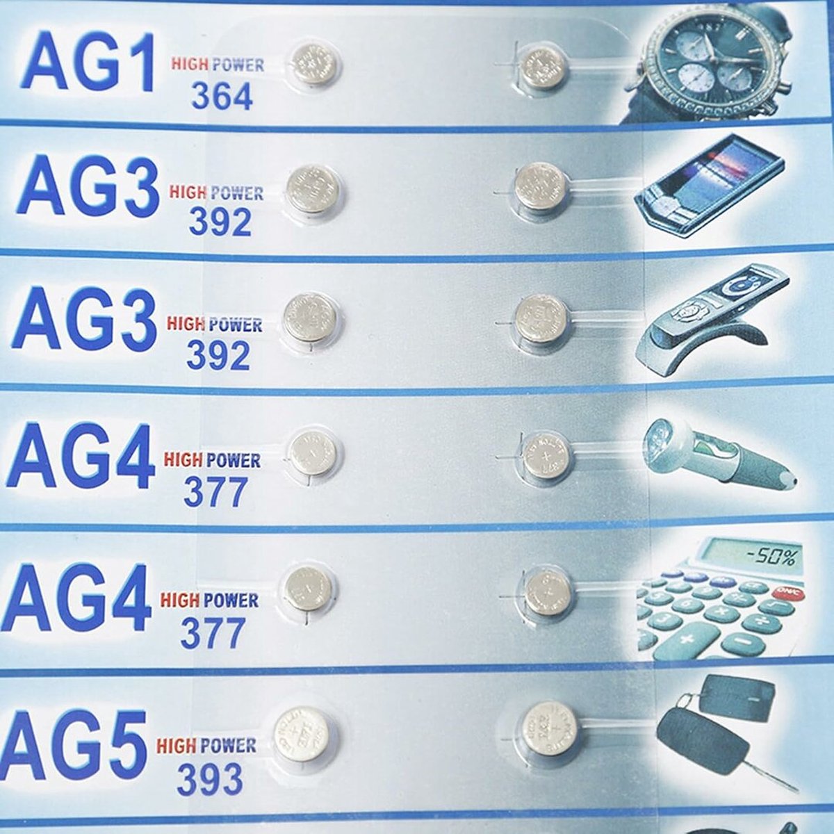 80 pièces Piles Mix AG1/AG3/AG4/AG5/AG10/AG12/AG13/CR2016 CR2025 CR2032 - LR621-LR41 -LR626 -LR754 -LR1130 - LR43 LR44 AA/AAA Penlite - Knoopcel , Piles pour montres