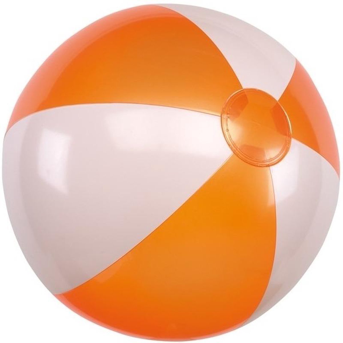 2x Ballons de plage gonflables orange / blanc Jouets 28 cm - Ballons de plage en plein air - Ballons gonflables - Jouets aquatiques