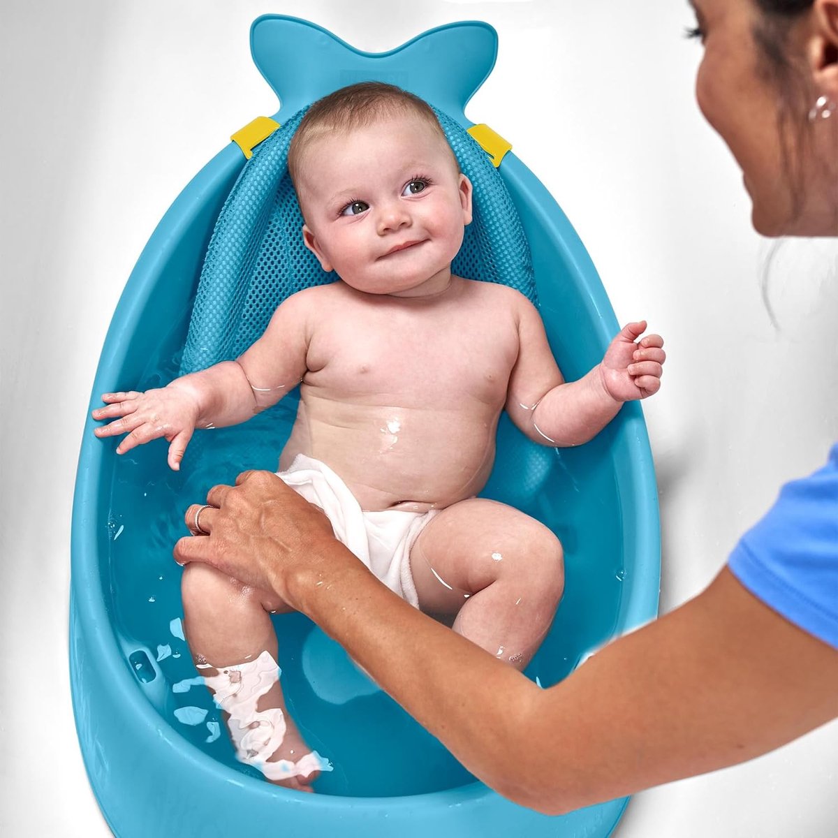 235465 Baignoire Bébé Moby Smart Sling à 3 niveaux, Blue