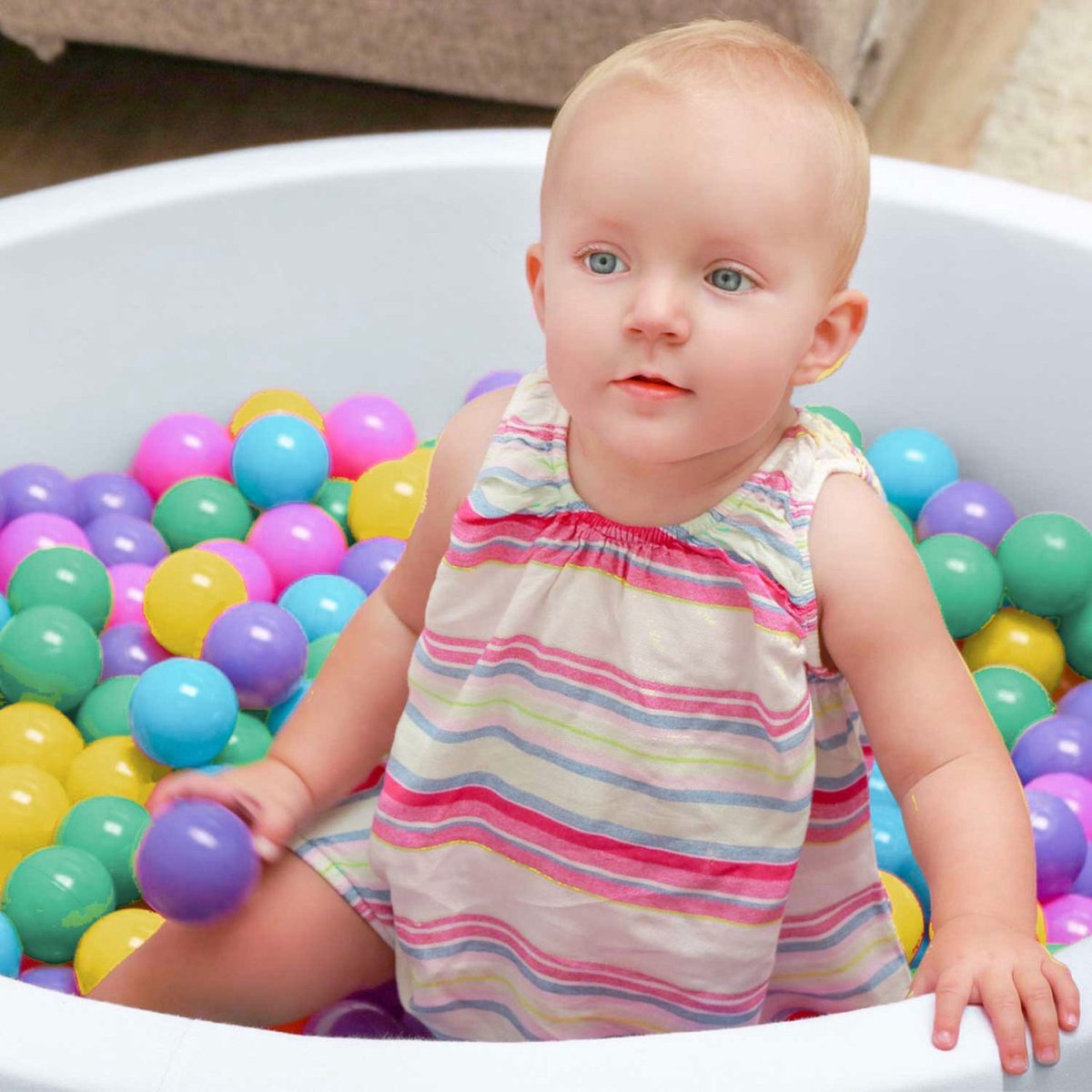 50 Balles colorées pour piscine à balles - Balles de jeu en plastique pour piscine à balles Bébé de 5,5 cm