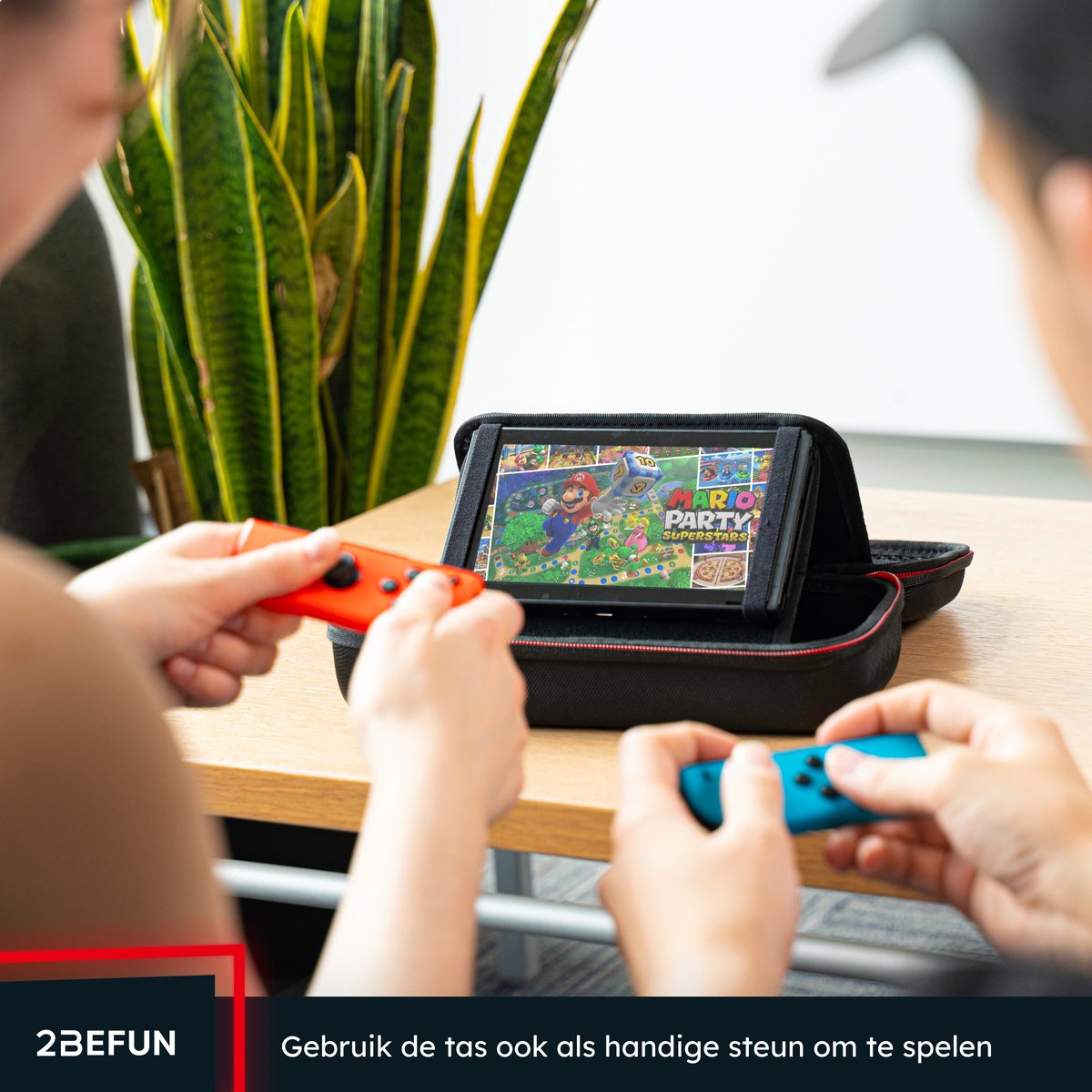 2BEFUN® Coque compatible avec Nintendo Switch OLED avec protection d'écran - Accessoires de vêtements pour bébé - Housse de protection - Housse - Jeux - Zwart - Cadeau homme/femme/fête des pères