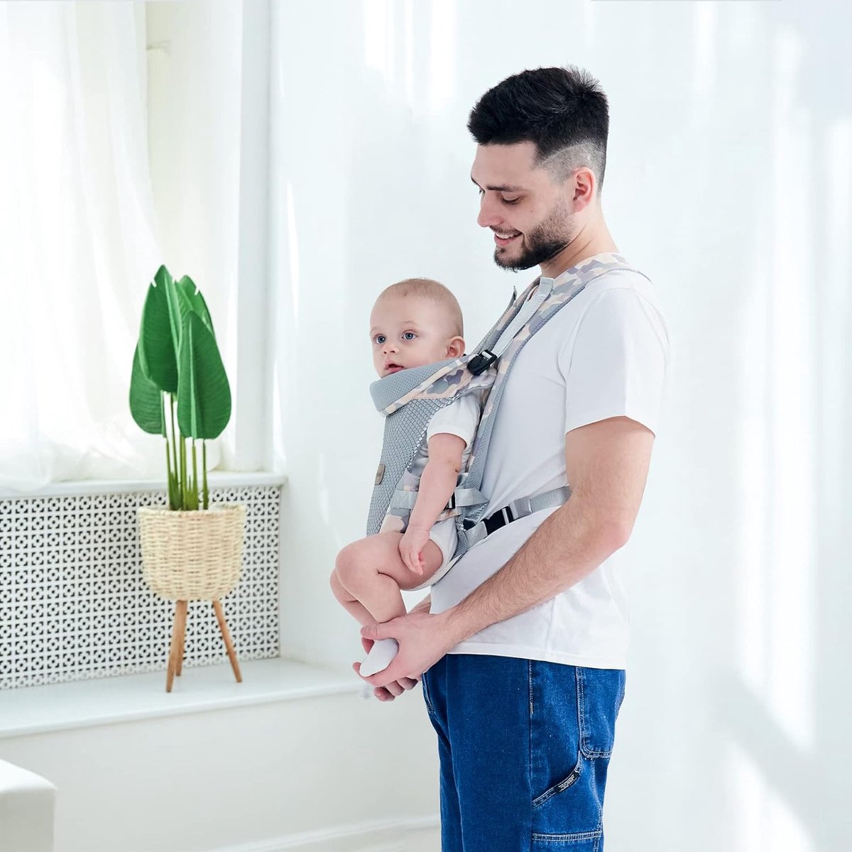 (Style B) Porte-bébé - Porte-bébé ergonomique mains libres 4 en 1 pour nouveau-nés - Porte-bébé souple - pour bébés de 3 à 20 kg de 3 à 36 mois - Porte Bébé - Porte-bébé - Porte-enfant - Porte-bébé - Drager bébé