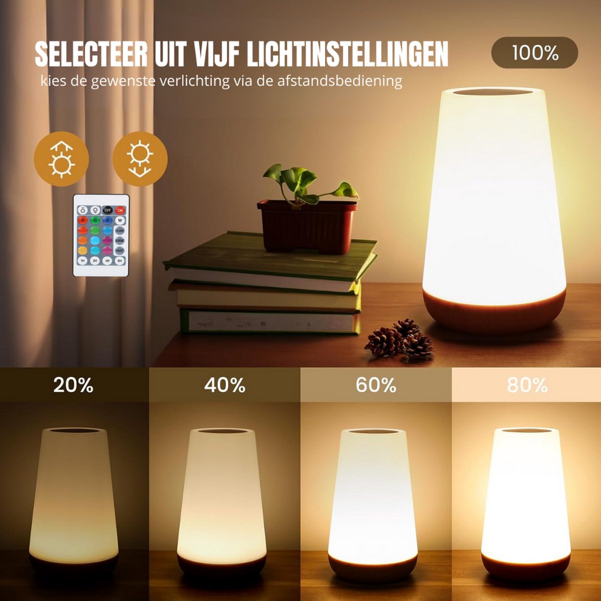 2 pièces - veilleuse pour adultes - lampe de table - veilleuse rechargeable USB enfants - lampe de lecture - Lumière de réveil - Lampe d'ambiance - Éclairage LED - lampe de chevet pour bébé, enfants & adultes - dimmable - commande tactile - 15 CM