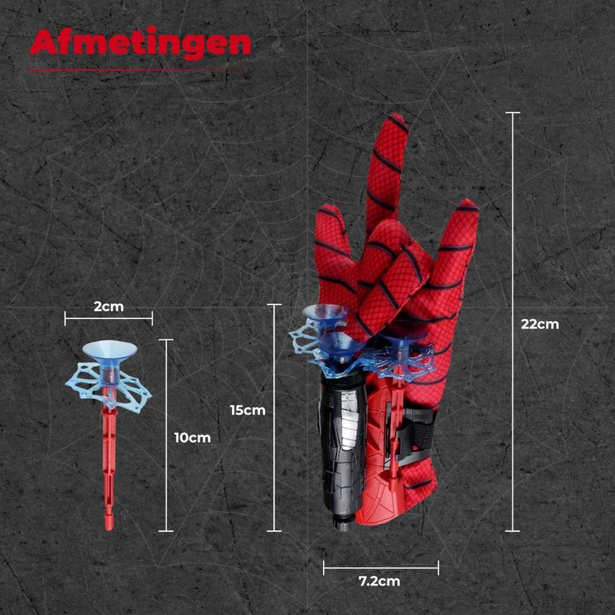 2X Web shooter - Basé sur Spiderman - Gants - Lanceur - Jouets - 2 pièces - Pour deux mains