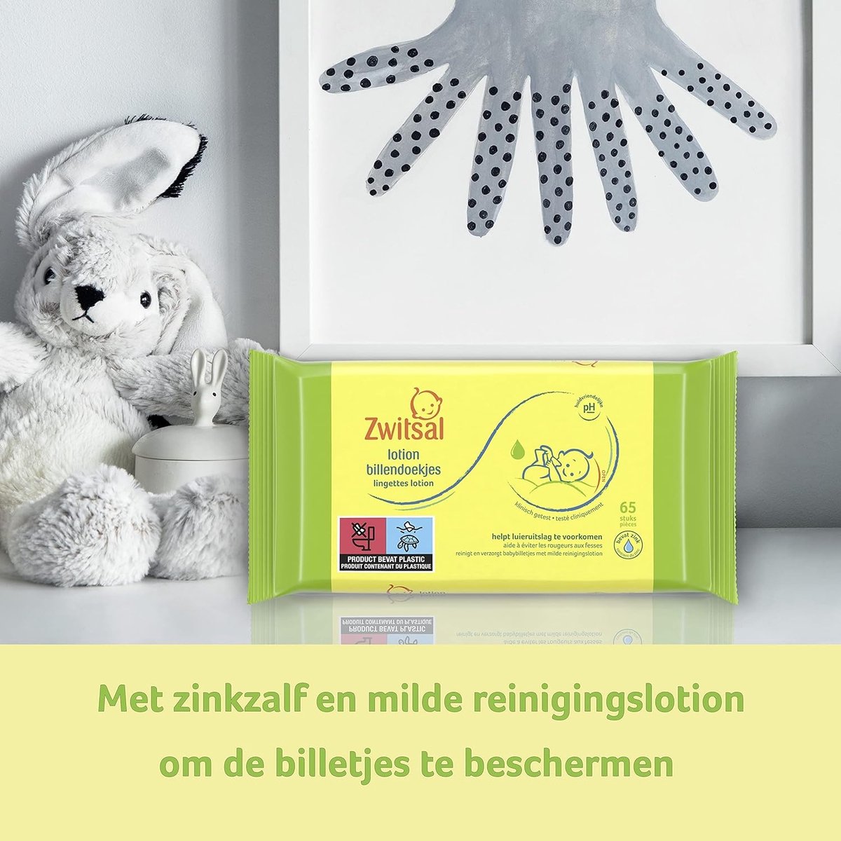 Zwitsal - Lotion Lingettes - Sans alcool - 3120 lingettes pour bébé - 48 x 65 - Boîte Mega Value