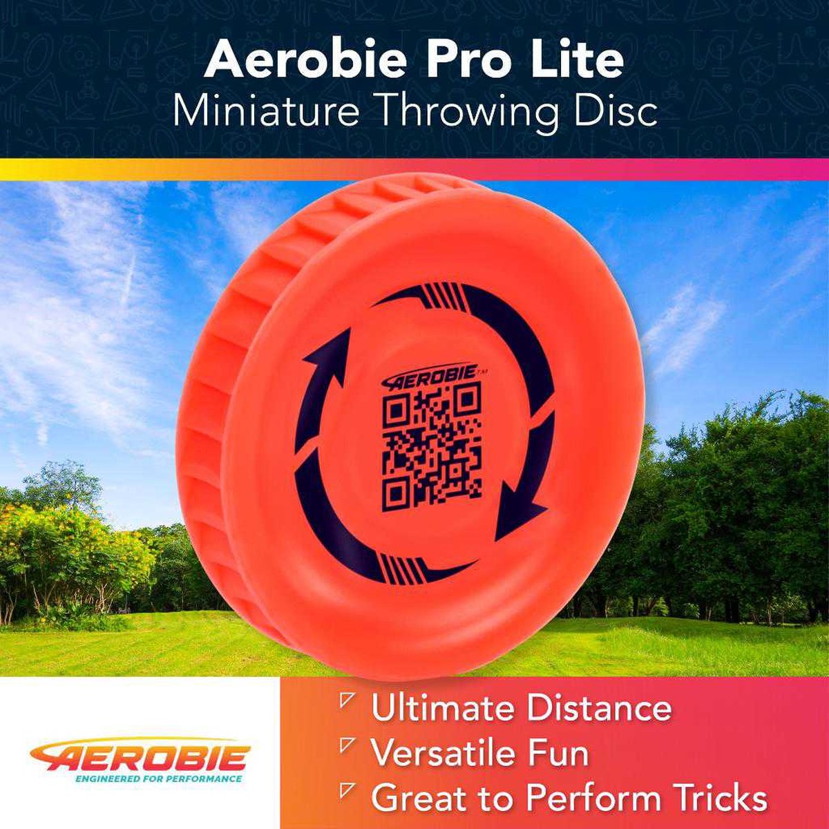 Aerobie Pro Lite - disque de lancer 6,5 cm Violet