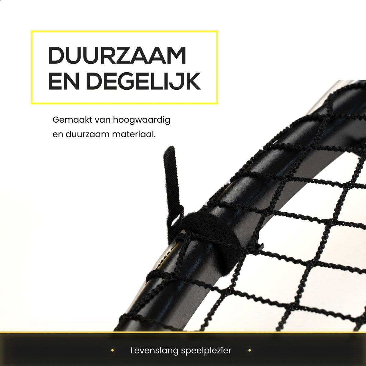 2BEHOME® Roundnet set incluant 3 balles, pompe à balles et sac de transport pratique - Convient pour jouer au Roundball, Smashball & Spikeball - Jaune