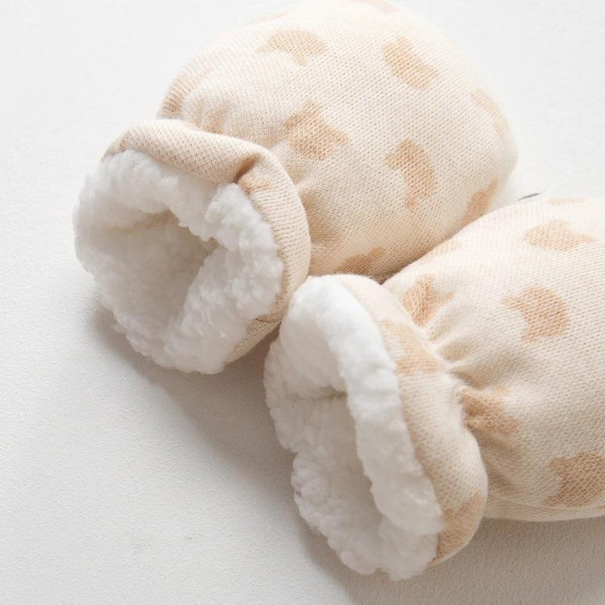 2 paires de mitaines bébé hiver - Taille 68 (2-6 mois) - baby krabwantjes - gants avec doublure