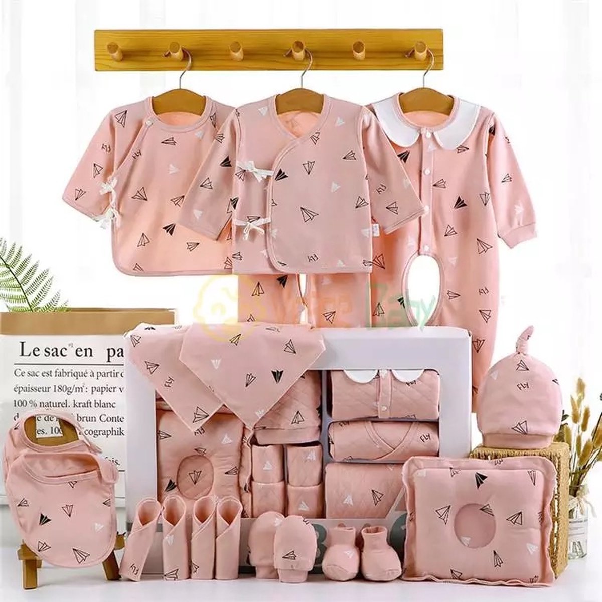 22 pièces Vêtements Bébé nouveau-né Filles | Cadeau Bébé - 22 pièces | Cadeau de décrochage | Set Cadeau Baby Shower | 0-6 mois