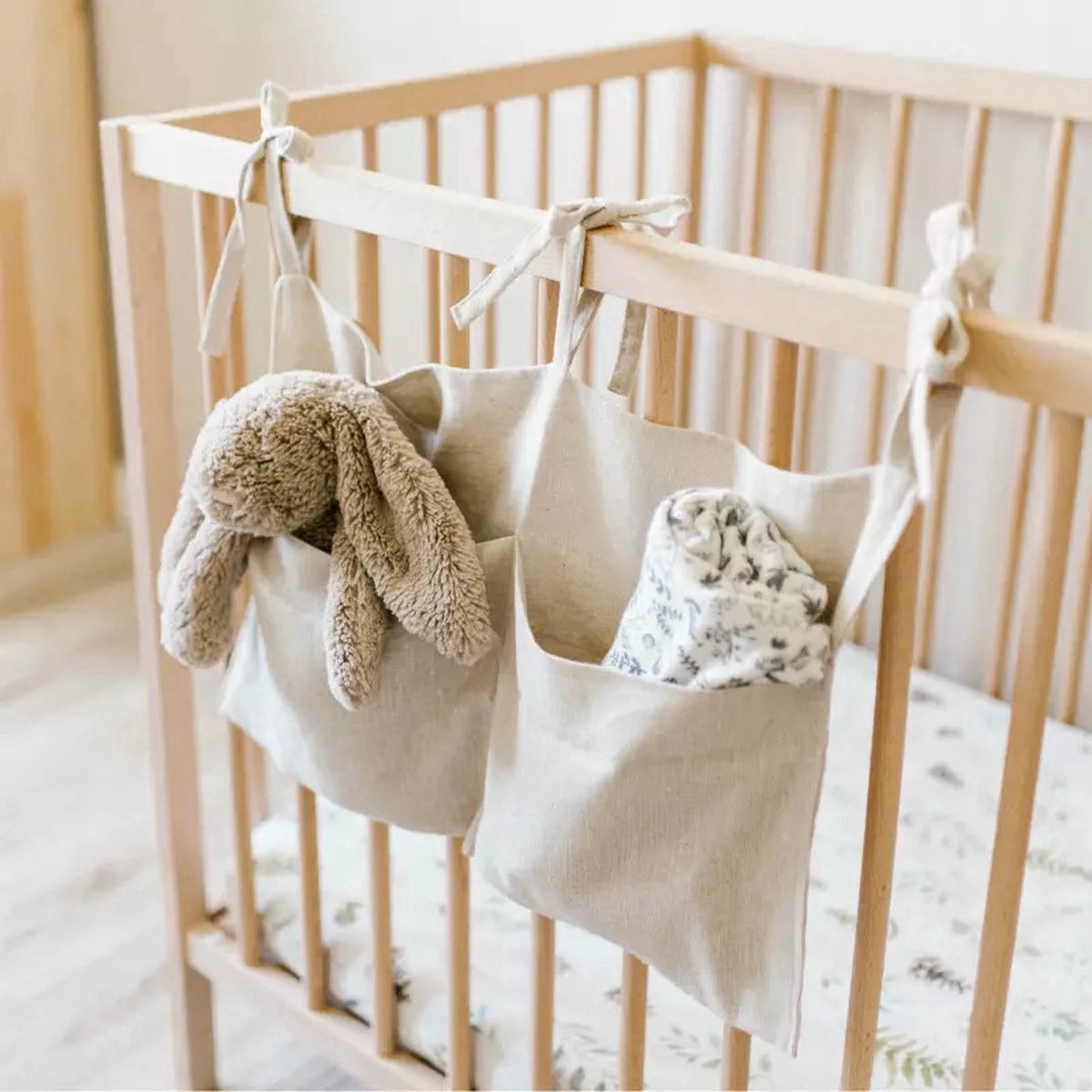 1 pièce - Organisateur de sac de parc Bébé - Sac de rangement pour parc - Beige