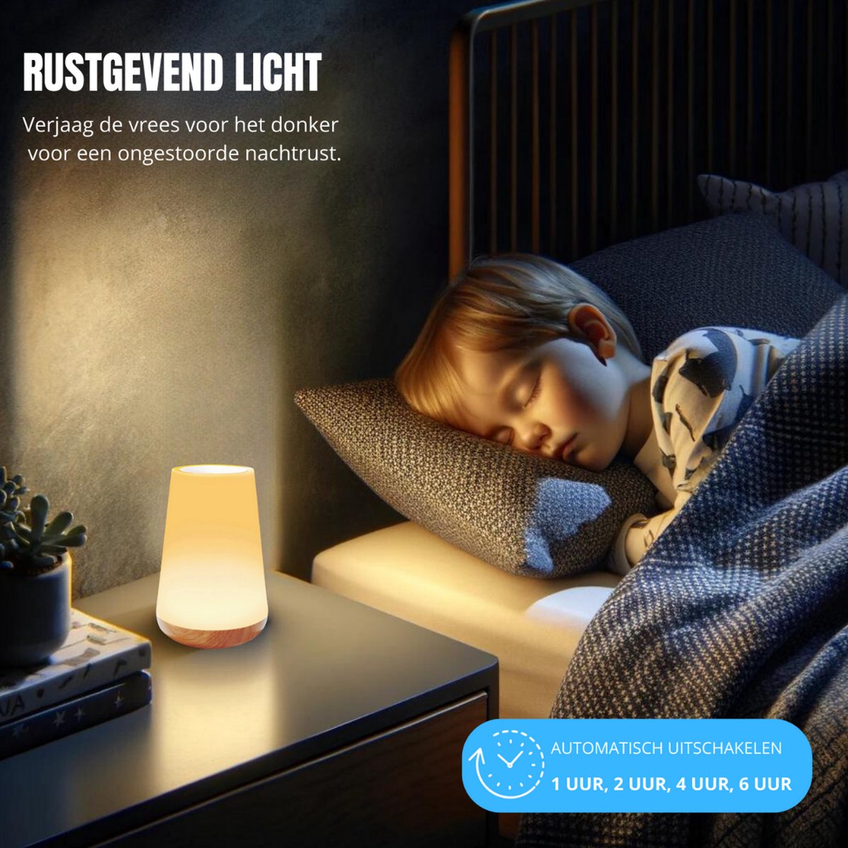 2 pièces - veilleuse pour adultes - lampe de table - veilleuse rechargeable USB enfants - lampe de lecture - Lumière de réveil - Lampe d'ambiance - Éclairage LED - lampe de chevet pour bébé, enfants & adultes - dimmable - commande tactile - 15 CM