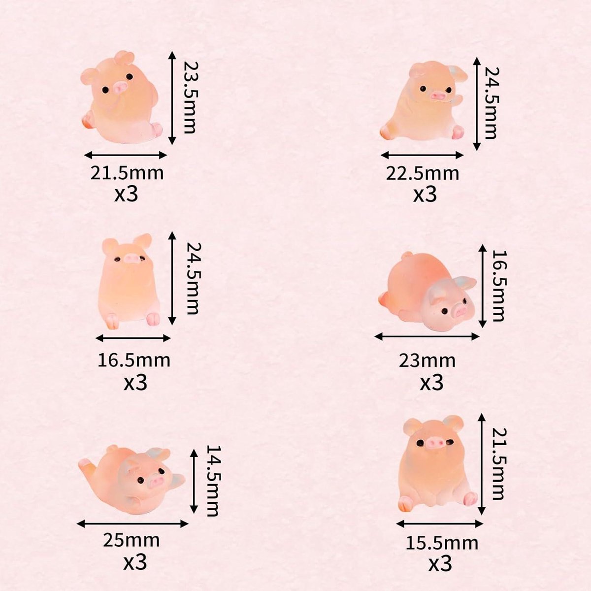 18 petits cochons porte-bonheur pour une décoration de gâteau faite main - faites-le vous-même