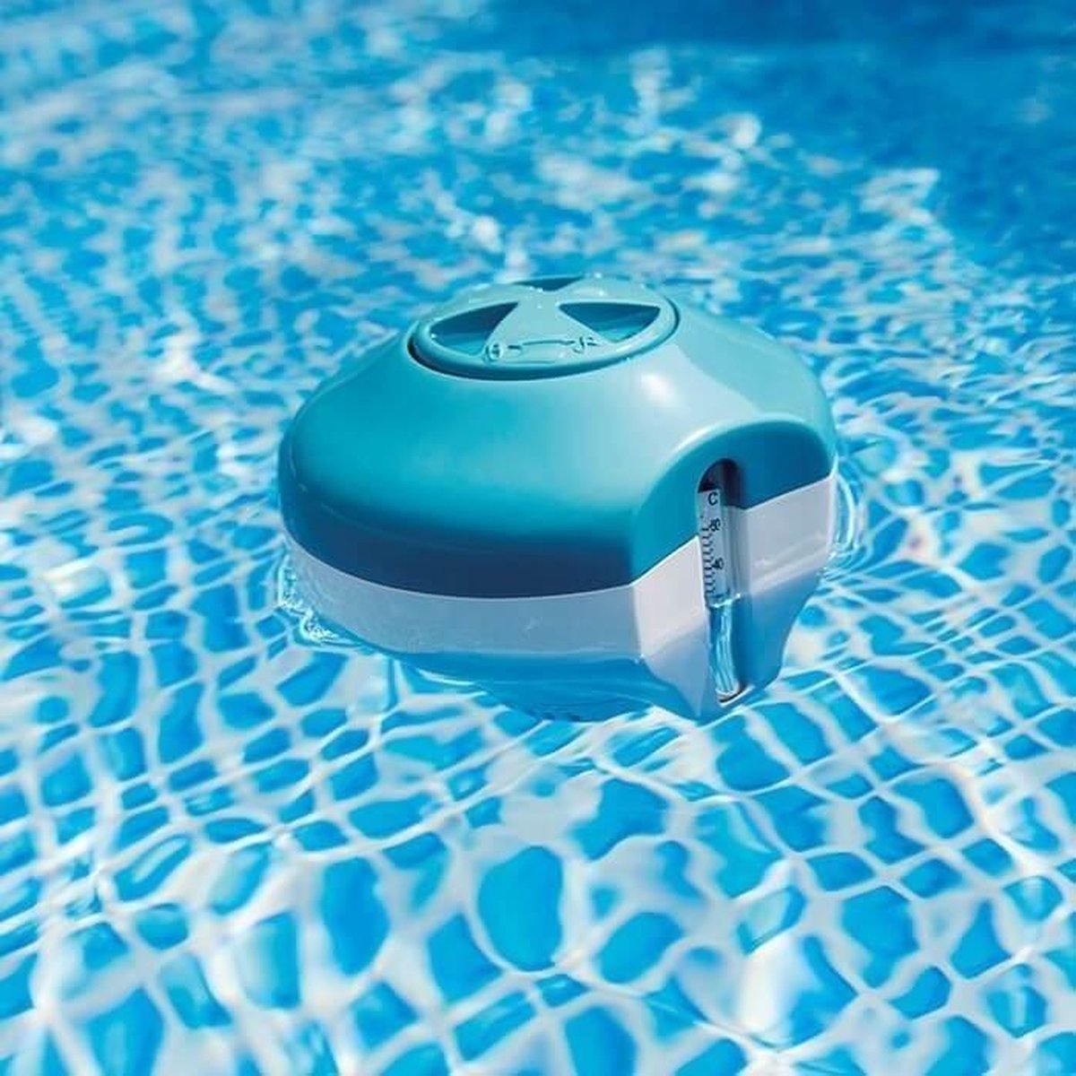 Accessoires de piscine distributeur de chlore flottant avec thermomètre - Distributeur de chlore