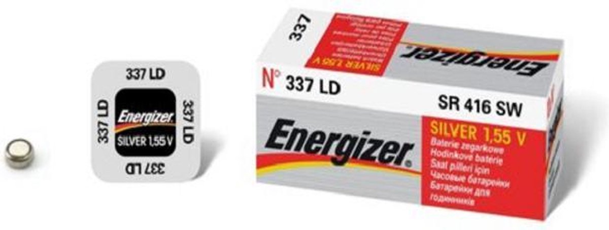 1 pièce Pile bouton en oxyde d'argent Energizer 337 LD 1.55V