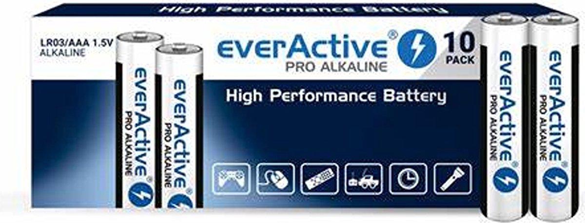 10 pièces LR03 AAA everActive Pro