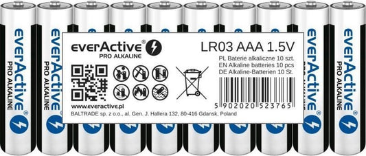 10 pièces LR03 AAA everActive Pro