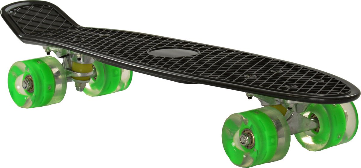 2Cycle Skateboard - Roues LED - 22,5 pouces - Zwart