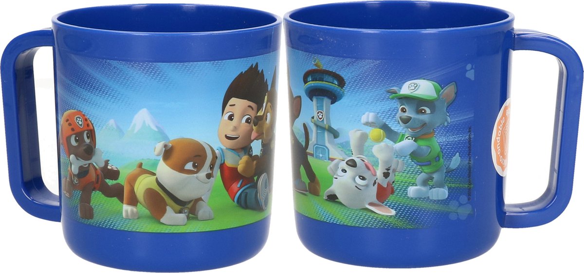 2x gobelet/mug en plastique PAW Patrol 350 ml - Gobelets incassables pour enfants