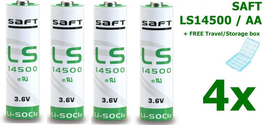 4 pièces de languettes à souder en U Saft LS14500 / AA batterie au lithium 3,6 V