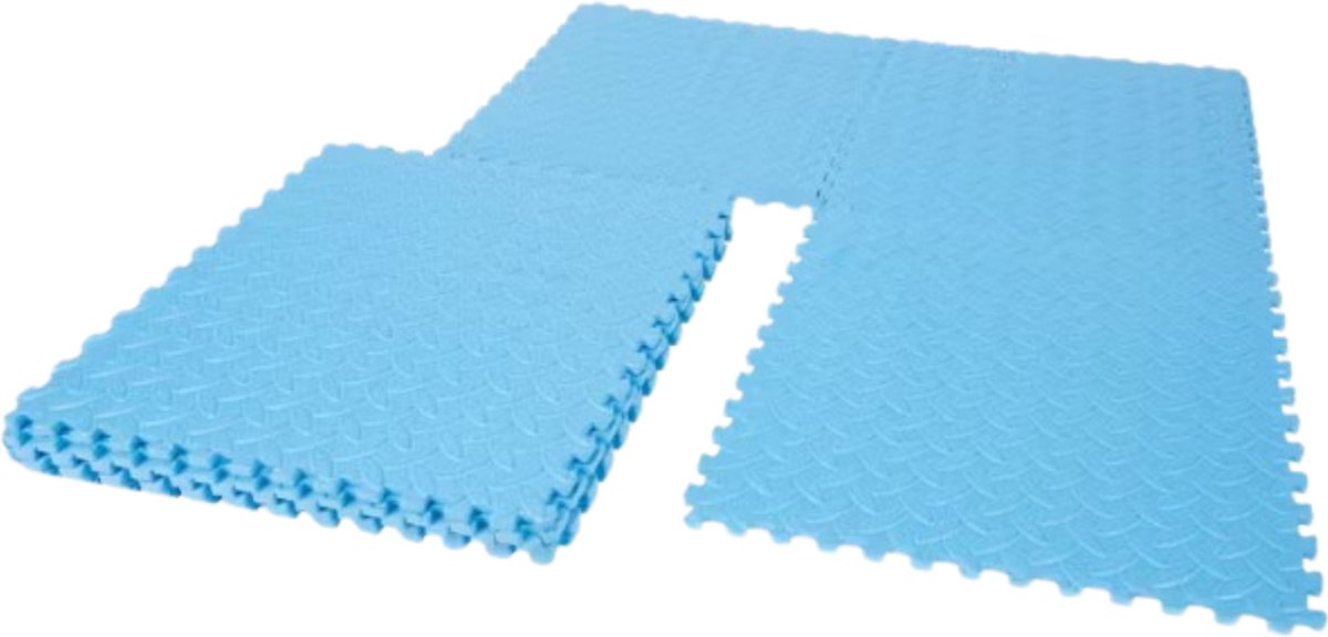 90x pièces carrelages de Piscine - Ondervloer Blauw - Carreaux en mousse - Tapis antidérapant - Substrat - Protection du fond - Tapis puzzle pour piscine - 38,5 x 38,5 x 0 cm - 13,4 m²