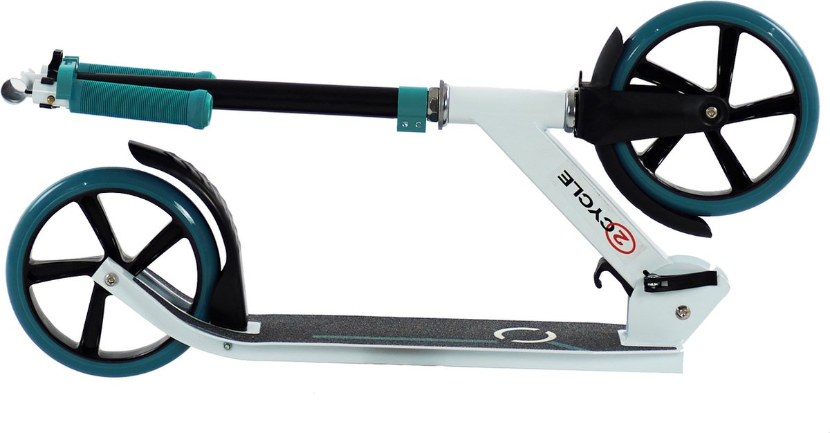 2Cycle Step - Aluminium - Grandes Roues - 20cm -Turquoise - Autoped - Trottinette