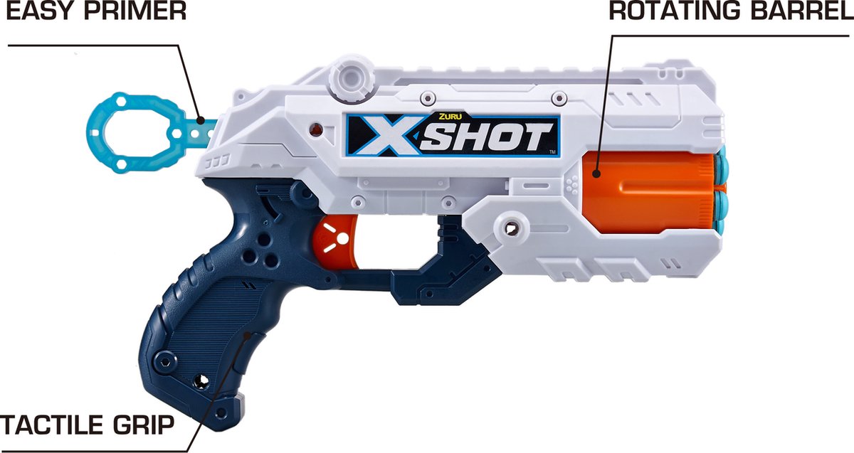 ZURU X- Shot Reflex 6 Blaster + 16 Fléchettes