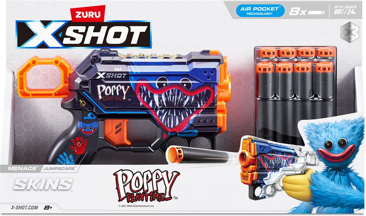 ZURU - XSHOT - Skins Menace blaster - Skin Poppy Playtime(8 flèches) par ZURU