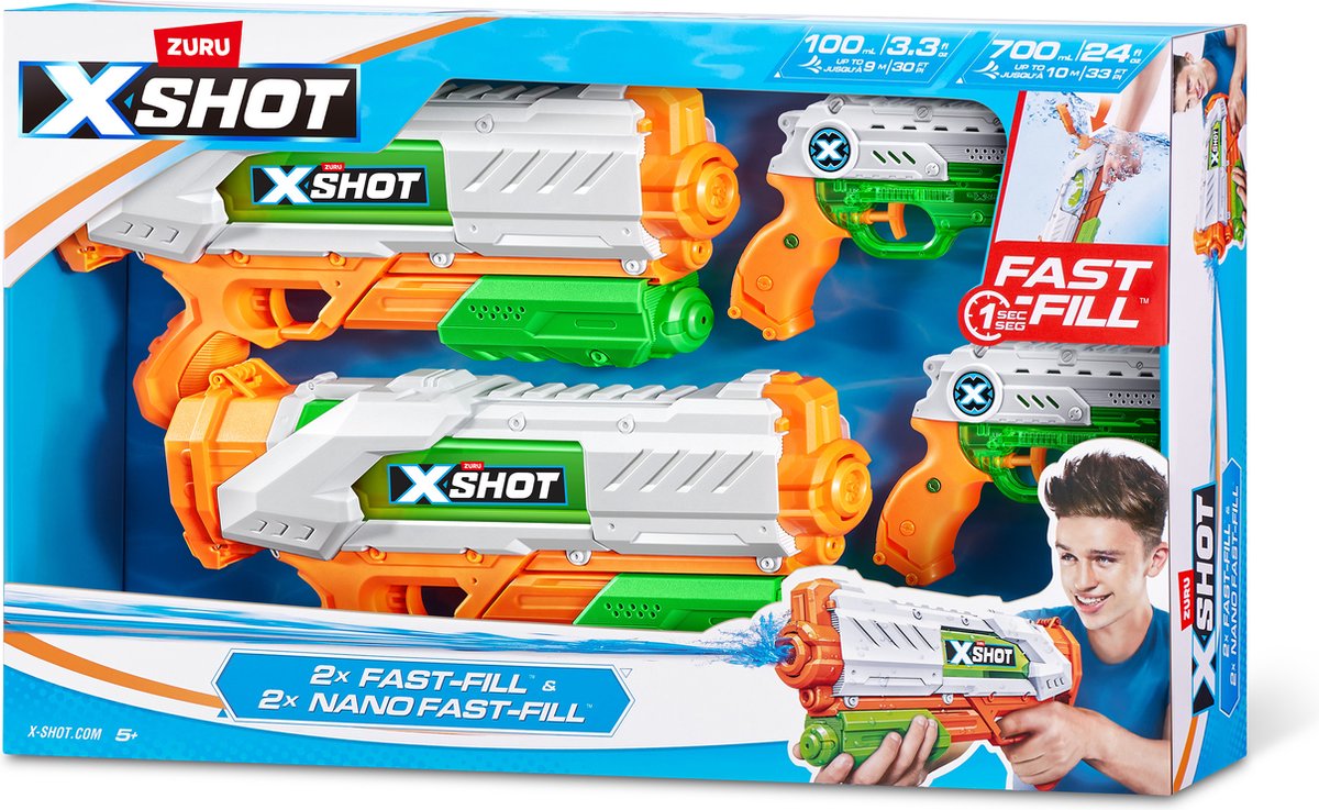 ZURU - XSHOT - Water - Double Fast-Fill et Double Nano Combo Pack de ZURU