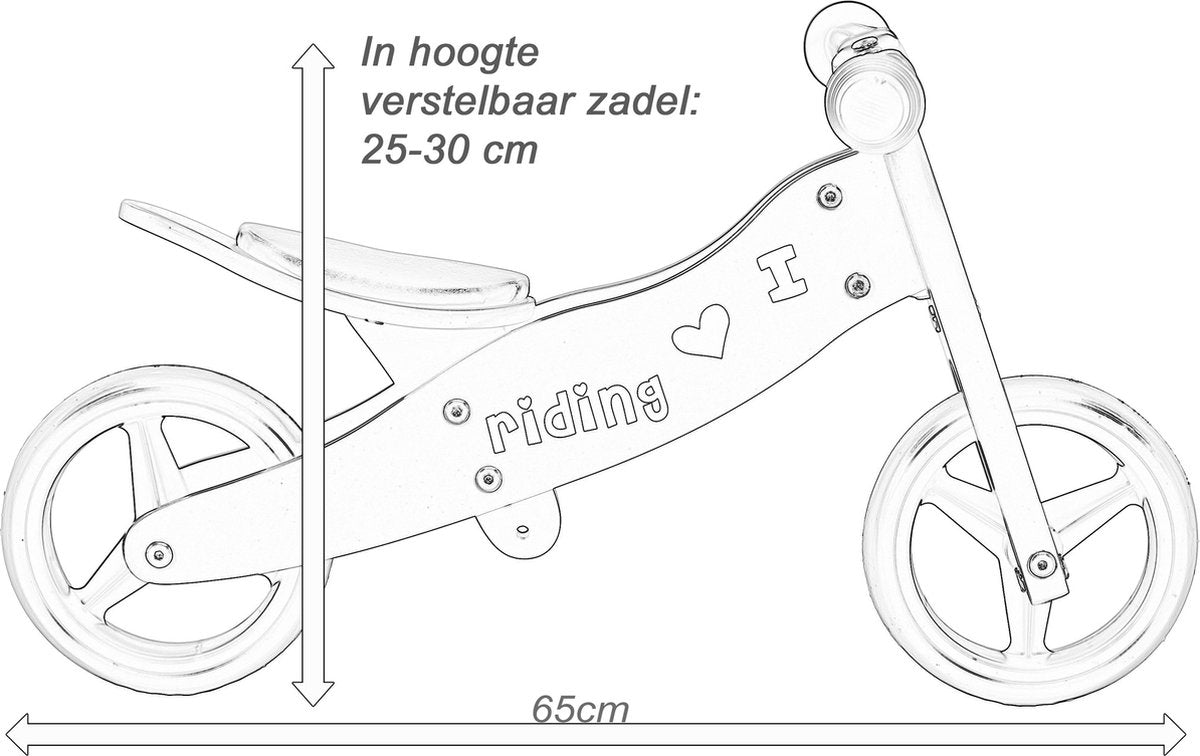 2Cycle Draisienne 2 en 1 - Tricycle - Bois - 1 An - Rose - Balance