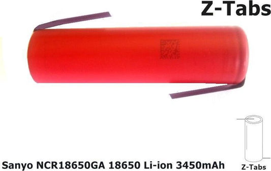 1 pièce - Onglets Z-Solder - Sanyo NCR18650GA 18650 Li-ion 3500mAh